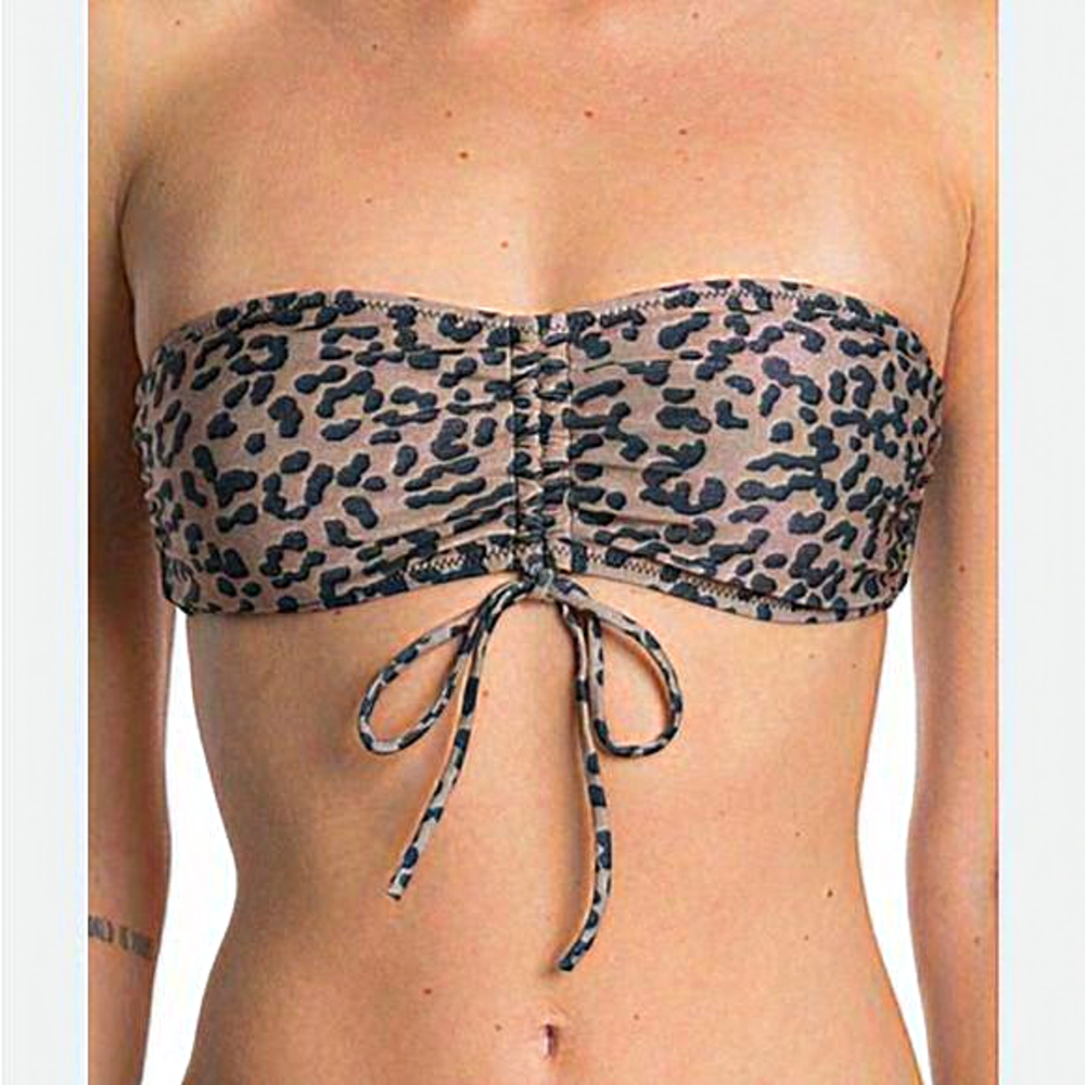 Bond-Eye |‎ Shimmy Animal Print Bandeau Bikini Top